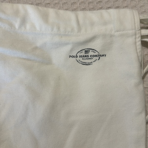 Polo Jeans Ralph Lauren Womans Drawstring White Potato Sak Jeans - Picture 2 of 8